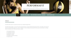 Desktop Screenshot of performafit.com